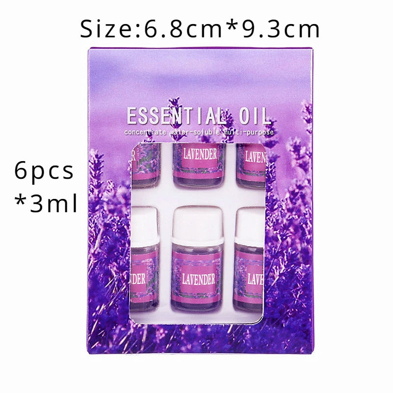 36*3ml Essential Oils Aromatherapy Lavender Rose Mix Oils Water-soluble Oil Humidifier Room Fragrance Essential Aroma Diffuser