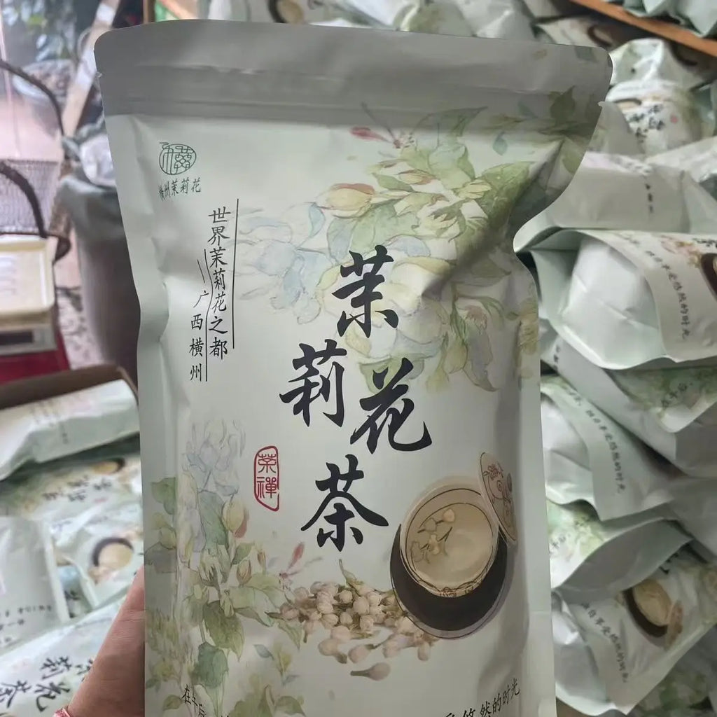 Classic China Jasmine Flower Tea Set Zipper Bags 250g/500g Jasmine Flower Green Oolong Tea Aluminum Foil Bag Recyclable Sealing