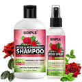 Rose Peppermint Shampoo & Rose Hair Care Spray Moisturizing and Nourishing Conditioning Hair Products Christmas Gifts for Women